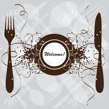 Restaurant menu design, vector template Stock Illustration