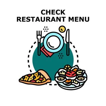 Restaurant menu food ordering concept Illustrazione stock