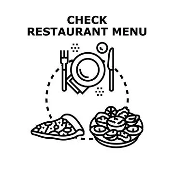 Restaurant menu food ordering concept Illustrazione stock