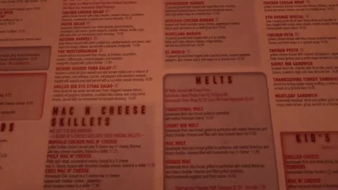 A Restaurant Menu Vidéo 242606838