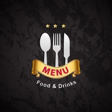 Restaurant menu with ground background presentation Stock Illustration