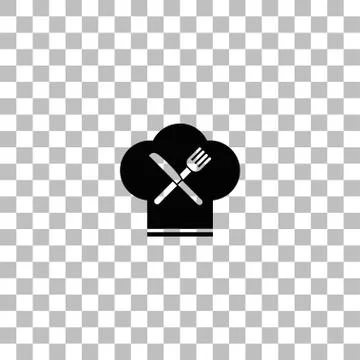 Restaurant menu icon flat Stock Illustration