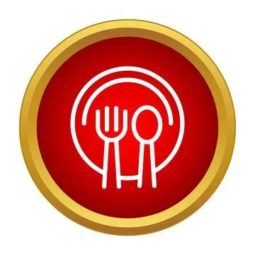 Restaurant menu icon with fork and spoon Stock Illustration