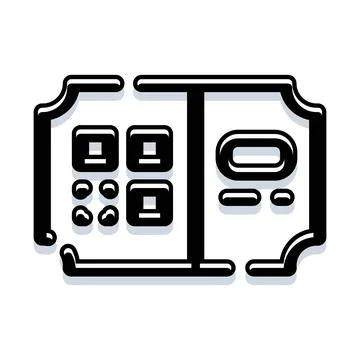 Restaurant menu list with food selection icon Stock Illustration