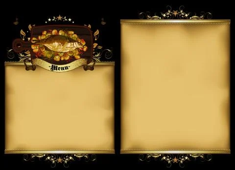 Restaurant menu in the old style Stock Illustration