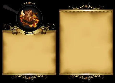 Restaurant menu in the old style Stock Illustration