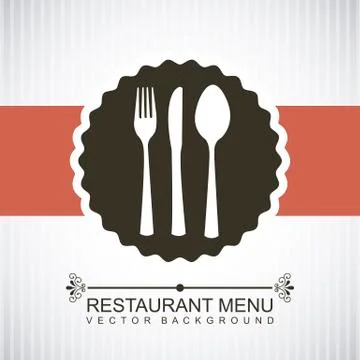 Restaurant menu over gray background. vector illustration Ilustração Stock