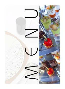 A restaurant menu Foto stock