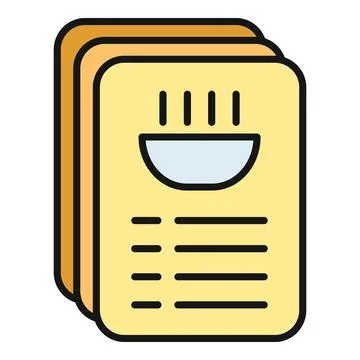 Restaurant menu presenting meal options and food list Stock Illustration