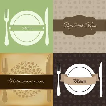 Restaurant menu set Stock Illustration