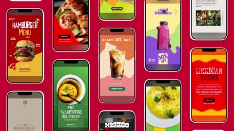 Restaurant Menu Stories Pack ~ After Effects #310254069