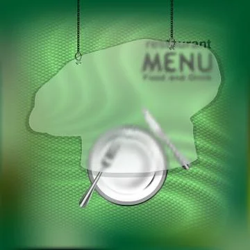 The restaurant menu template with frame Stock Illustration