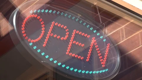Restaurant open sign Vídeo Stock 90861795