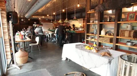 Restaurant opening timelapse Stock Footage 21887051