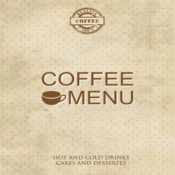 Restaurant or cafe menu design. Vintage style Stock Illustration