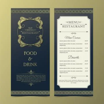 Restaurant or cafe menu design template Stock Illustration