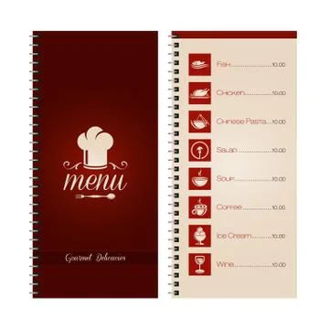 Restaurant or cafe menu Stock Illustration