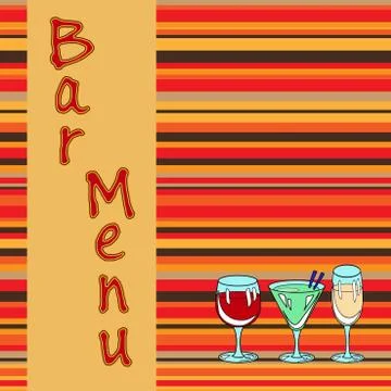 Restaurant or wine bar menu design. Seamless vector illustration Stock Illustration