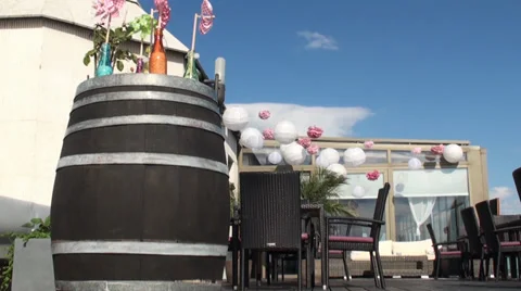 Restaurant Outdoor Spaces. 動画素材 39543098