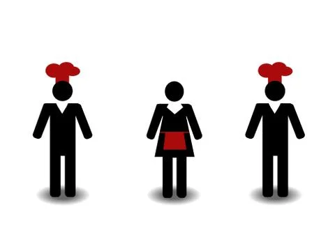 Restaurant people Stock Illustration