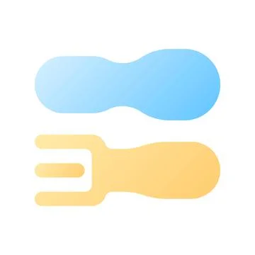 Restaurant pixel perfect flat gradient color ui icon Illustrazione stock