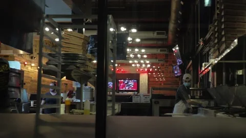 Restaurant preparing pizza Stock Footage 142845508