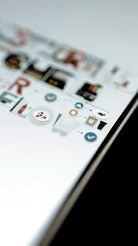 Restaurant process infographic on pale screen Stock Photos