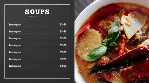 Restaurant Promo After Effects stock