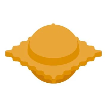 Restaurant ravioli icon isometric vector. Italian pasta Stock Illustration