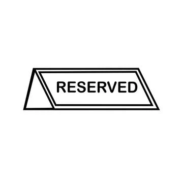 Restaurant reserved table vector icon symbol design Stock Illustration