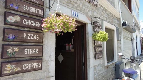 Restaurant in the resort town of Bodrum. Bodrum Turkey Stock Footage 169285677