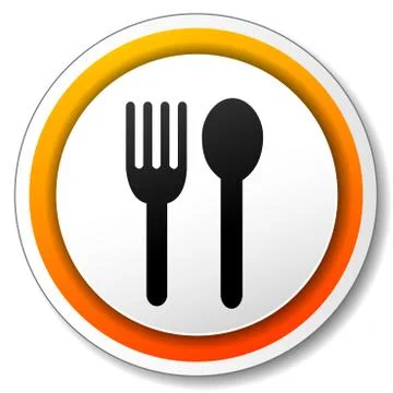 Restaurant round icon Stock Illustration