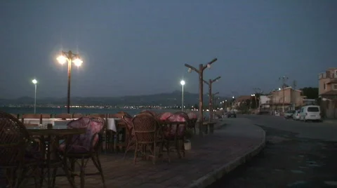 Restaurant by the sea Stock Footage 85562