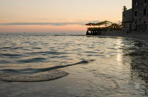 Restaurant by sea Stock Photos