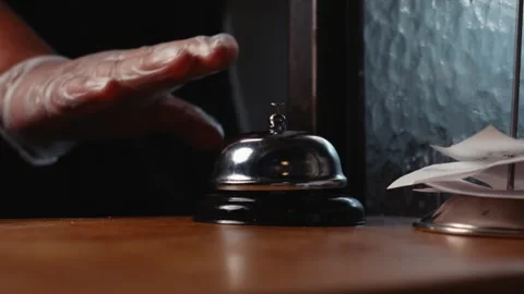 Restaurant Service Bell Ringing for Order Pickup Stock Footage 340457667