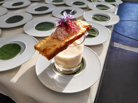 Restaurant Serving Scene Foto stock