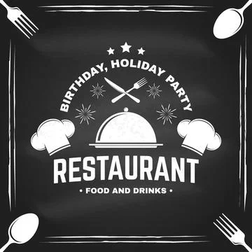 Restaurant shop, menu on the chalkboard. Vector Illustration. Vintage graph.. 스톡 일러스트