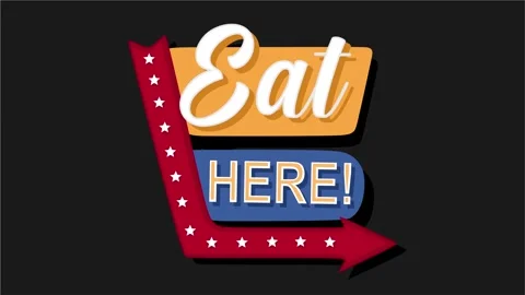 Restaurant sign open 24 hours Stock Footage 295590174