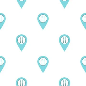 Restaurant sign pattern flat イラスト素材