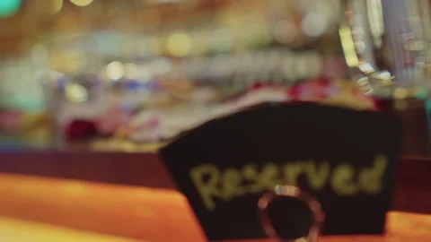 Restaurant sign - reserved Stock Footage 306585788