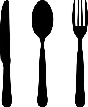 Restaurant spoon, Fork spoon, Dinner knife, spoon set Stock Illustration