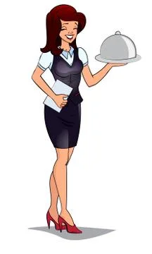 Restaurant staff character Illustrazione stock