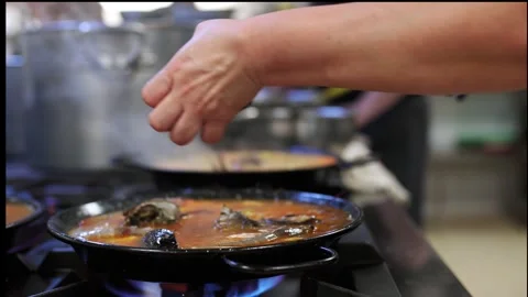 Restaurant staff cooking Stock Footage 282518017