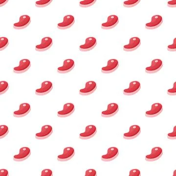 Restaurant steak pattern seamless vector Stock Illustration