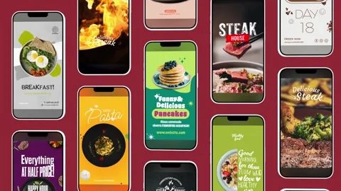 Restaurant Stories Pack Stock After Effects