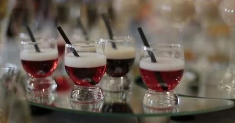 Restaurant. Table. Buffet. Drinks. Stock Footage 51448238