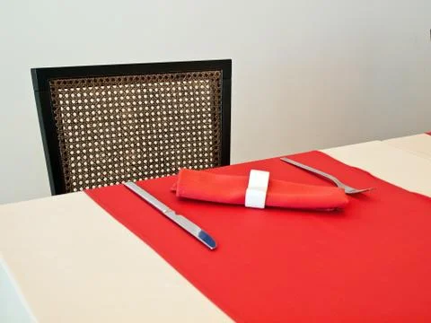 Restaurant table close up 库存照片