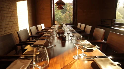 Restaurant table Stock Footage 59840581