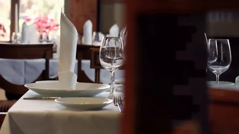 Restaurant table Stock-Footage 129304173