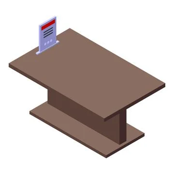 Restaurant table icon, isometric style Stock Illustration